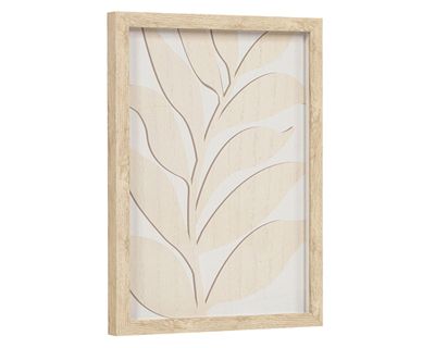 Imagen 2 del producto Cuadro Hoja beige B 40x30 cm