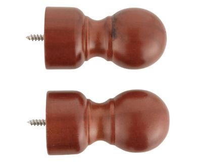 Imagen 2 del producto Terminal Bola madera 19 mm chocolate 2 un