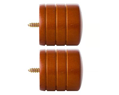 Terminal Tapón madera 19 mm chocolate 2 un