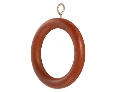 Imagen 2 del producto Argolla de cortinas madera 19 mm chocolate 10 un
