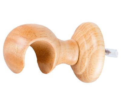 Imagen 2 del producto Soporte de cortina Techo madera 19 mm natural 2 un