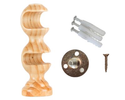 Imagen 2 del producto Soporte de cortinas Doble madera 19/28 mm natural 1 un