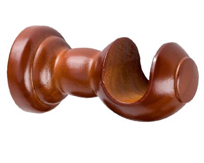 Soporte de cortinas Simple madera 28 mm chocolate 1 un