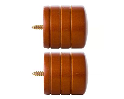 Terminal Tapón madera 28 mm chocolate 2 un