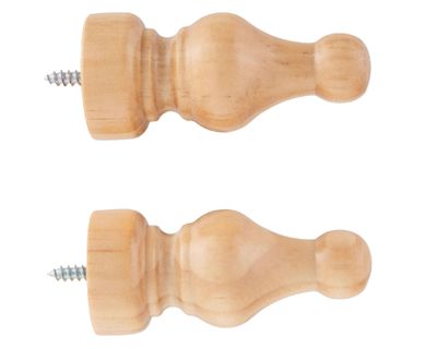 Terminal Árabe madera 28 mm natural 2 un