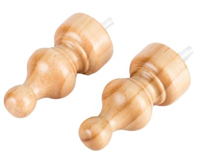 Imagen 2 del producto Terminal Árabe madera 28 mm natural 2 un