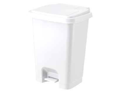 Basurero pedal frontal blanco 25 lt