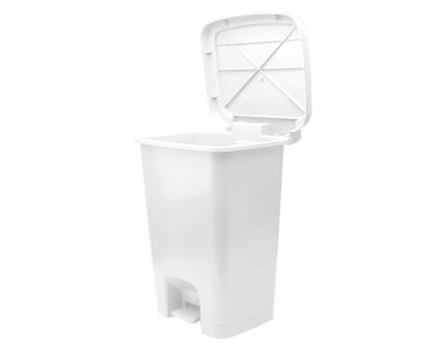 Imagen 2 del producto Basurero pedal frontal blanco 25 lt