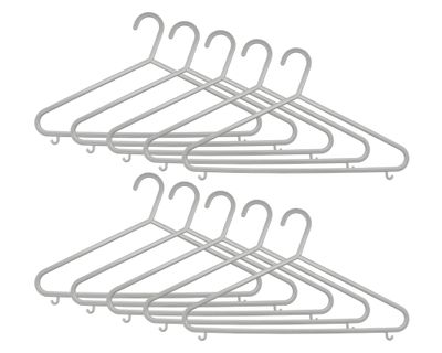Colgador gris 10 piezas