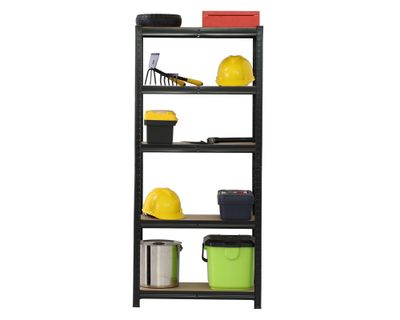 Imagen 2 del producto Repisa negro/madera 150x70x30 cm 5 Niveles