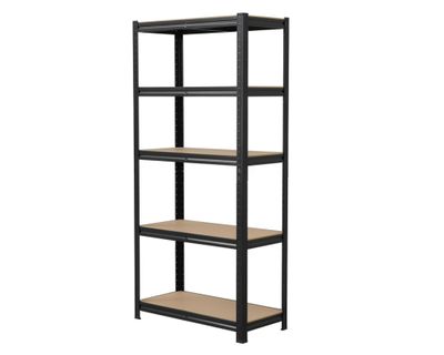 Imagen 2 del producto Repisa negro/madera 150x70x30 cm 5 Niveles