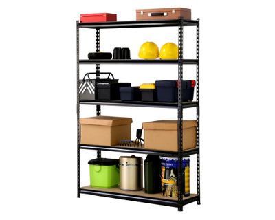 Imagen 2 del producto Repisa negro/madera 192x100x50 cm 5 Niveles