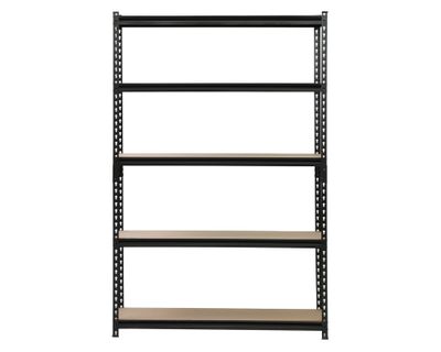 Repisa negro/madera 192x100x50 cm 5 Niveles