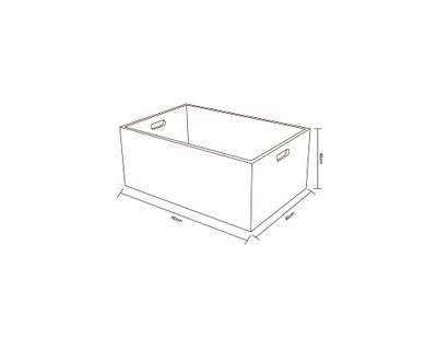 Imagen 2 del producto Cajón con asas natural 40x60x40 cm