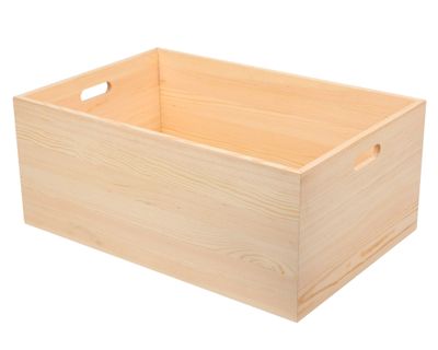 Cajón con asas natural 40x60x40 cm