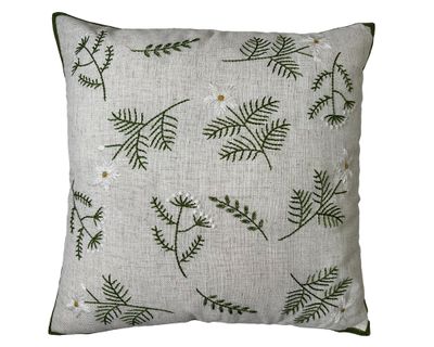 Cojín bordado flora 45x45 cm D2