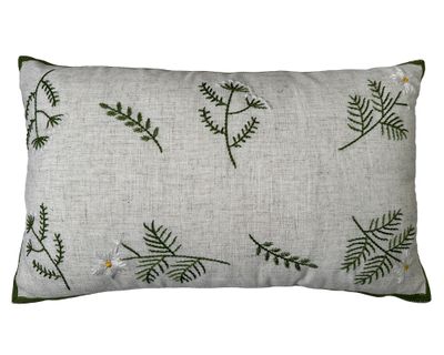 Cojín bordado flora 30x50 cm