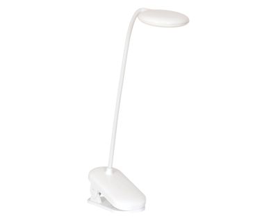 Lámpara clip con sensor redonda 3W USB blanca