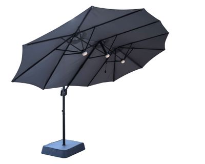 Sombrilla 3 luces centrales UV50+ base 270 cm