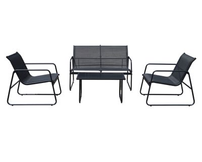 Set living Paujil 4 personas negro