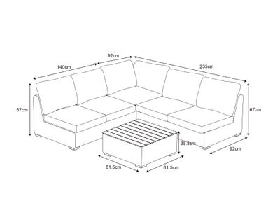 Imagen 2 del producto Set living esquinero Yagrumo