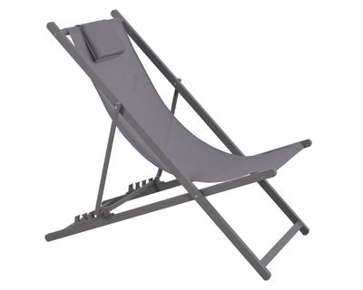 Imagen 1 del producto Reposera con almohada 4 posiciones gris