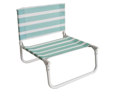 Imagen 2 del producto Silla playa Líneas turquesa/blanco