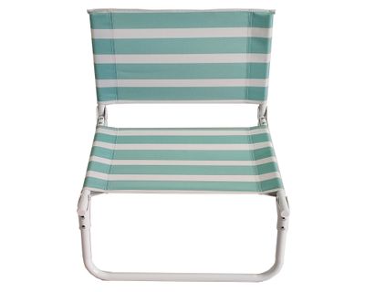 Silla playa Líneas turquesa/blanco