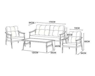 Imagen 2 del producto Set living Aliso Toscana 4 personas