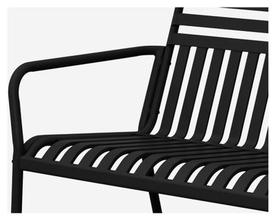 Imagen 2 del producto Set living 4 personas Sabrán negro 35x105.5x55 cm