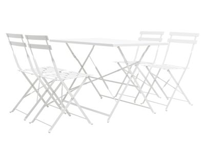 Set comedor exterior Melody blanco 4 personas