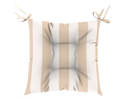 Imagen 1 del producto Cojín asiento Rayas taupe/blanco 45x45 cm