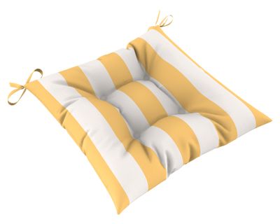 Imagen 2 del producto Cojín asiento Rayas amarillo/blanco 45x45 cm