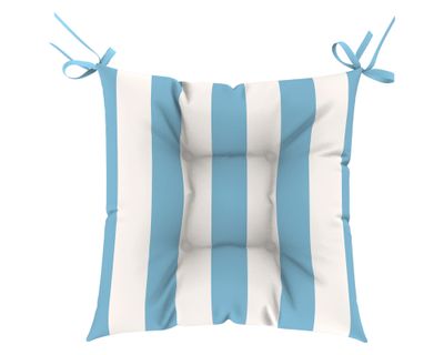 Cojín asiento Rayas azul/blanco 45x45 cm