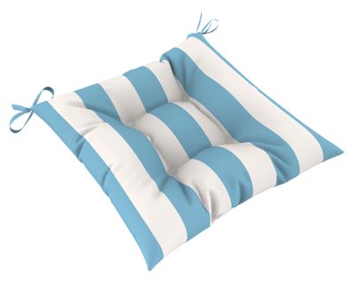 Imagen 2 del producto Cojín asiento Rayas azul/blanco 45x45 cm