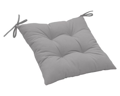 Imagen 2 del producto Cojín asiento Liso gris 45x45 cm