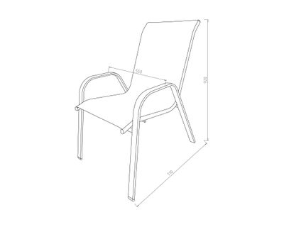 Imagen 2 del producto Silla apilable Helena negro