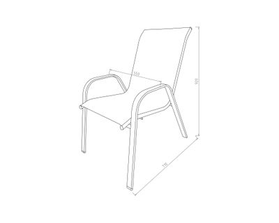 Imagen 2 del producto Silla apilable Helena gris