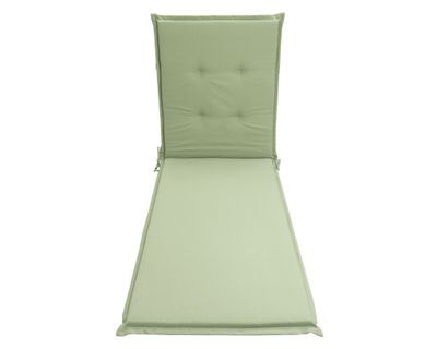 Cojín reposera Liso verde 60x195 cm