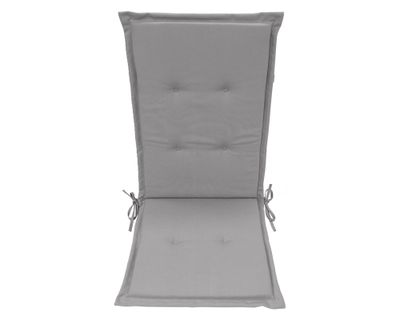 Cojín asiento respaldo Liso gris 43x110 cm