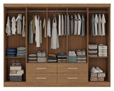 Imagen 2 del producto Clóset 10 puertas 4 cajones Lagos acacia 183x235x45 cm