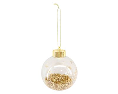 Esfera Rellena mostacillas 8 cm