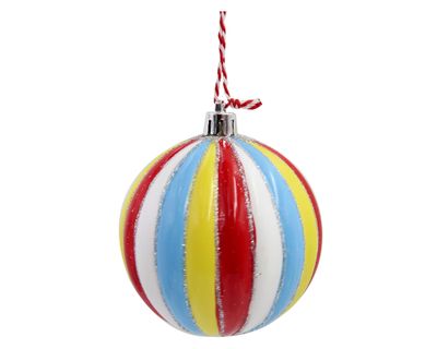 Esfera rayas multicolor 8 cm