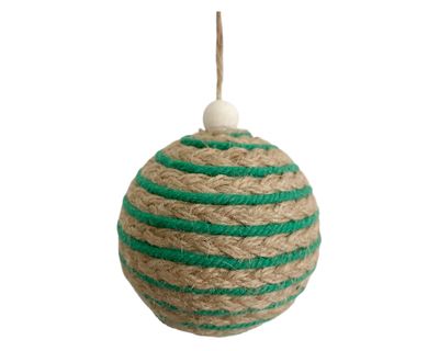 Esfera Jute líneas natural/verde colección Rústica
