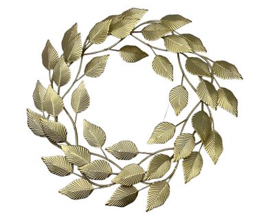 Imagen 1 del producto Corona Laureles brillos dorado 35 cm