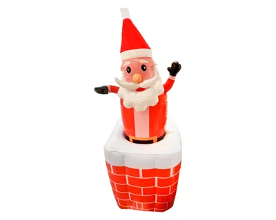 Inflable Santa en chimenea