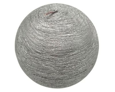 Vela redonda plateado 8 cm