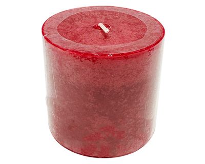 Vela Pilar mottle rojo 7x6.8 cm