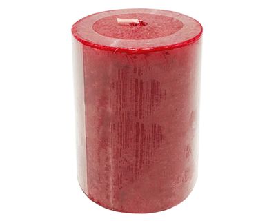 Vela Pilar mottle rojo 9x6.8 cm