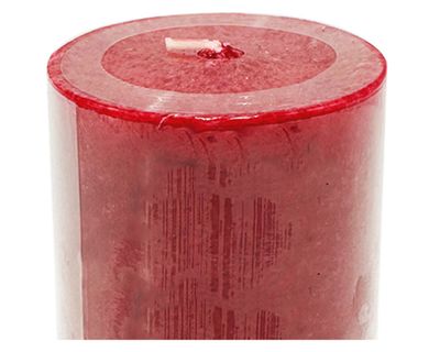 Imagen 2 del producto Vela Pilar mottle rojo 9x6.8 cm